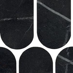 Mosaico Ovale Calacatta Black